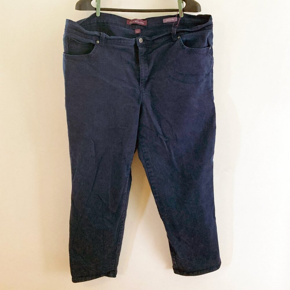 Women's Gloria Vanderbilt Amanda Jeans Black 22W Classic Fit Comfortable MidRise